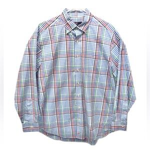 Vineyard Vines Murray Shirt Mens L Blue Plaid Long‎ Sleeve Button Down Preppy.